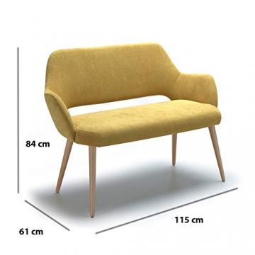 Alkove Andre Akzentsofa, Gelb - 5