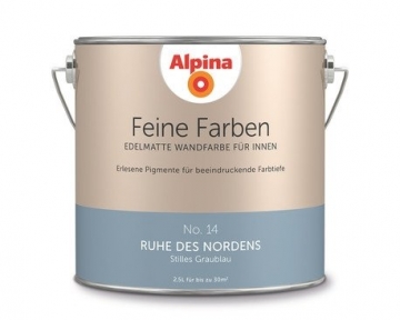 Alpina 2,5 L. Feine Farben, Nr. 14 Ruhe des Nordens, Edelmatte Wandfarbe für Innen - 1