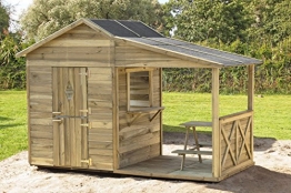 AVANTI TRENDSTORE - Spielhaus mit Terrasse Braun Dekor - 1