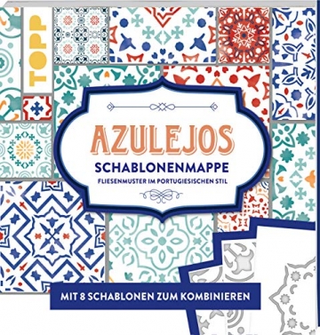 Azulejos. Schablonenmappe: Fliesenmuster im portugiesischen Stil. Mit 8 Schablonen und 20 Mustern zum Kombinieren - 1