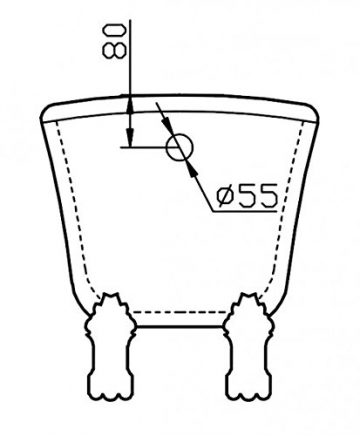 Bernstein Badshop Freistehende Badewanne PARIS PREMIUM Gold Nostalgie-Wanne vergoldet- 175 x 74 cm - 9