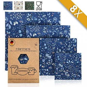 Bienenwachstücher für Lebensmittel I Beeswax Wrap I Bienenwachstuch I Wachstuch I Wiederverwendbare Wachstücher I Wachspapier Zero Waste I Frischhaltefolie wiederverwendbar I Plastikfreie Produkte - 6