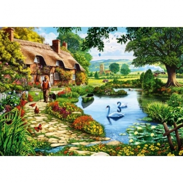 Bluebird Puzzle Cottage by the Lake 1000 Teile Puzzle Bluebird-Puzzle-70315-P