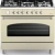 Bompani BO 684 AA Creme Gas Elektro Standherd 90cm/ 114L Volumen / Range Cooker in Nostalgie Look - Gas Kochfeld mit 5 Brennern und zentralem 4 Kw WOK-Brenner/Backofen mit 7 Funktionen/ Erdgas/ Flüssiggas/ Made in Italy/ - 1