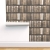 braun, sepia, Bücher, Bibliothek, Regale, Trompe l'œil, bibliophile Spezialangefertigte Selbstklebende Tapete 61 cm x 260 cm von Spoonflower - 1