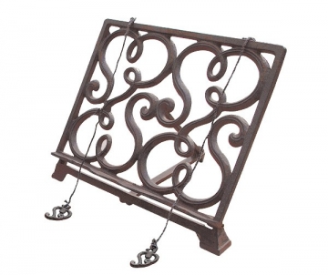 Buchstütze Gusseisen Antik-Braun Buchständer Kochbuchhalter Nostalgie