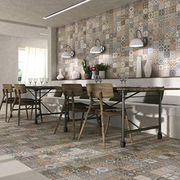 Casa Moro Orientalische Keramikfliesen Habib 44,1 x 44,1 cm 1 qm | Marokkanische Patchwork Fliesen für schöne Küche Flur Bad & Küchenrückwand | FL6030 - 6
