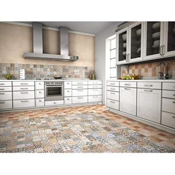 Casa Moro Orientalische Keramikfliesen Habib 44,1 x 44,1 cm 1 qm | Marokkanische Patchwork Fliesen für schöne Küche Flur Bad & Küchenrückwand | FL6030 - 7