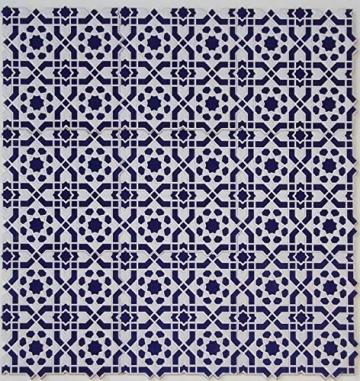 Casa Moro Orientalische Relief-Fliesen Istanbul 25x25 cm blau weiß 1 qm | Vintage Wandfliesen für schöne Küche Flur Bad & Küchenrückwand | FL7000 - 1