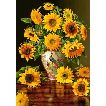 Castorland Sunflowers in a Peacock Vase 1000 Teile Puzzle Castorland-103843