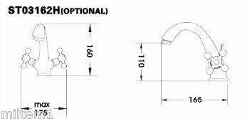 C+P Retro Armatur Set Bad Waschbecken + Badewannen Armatur Nostalgie Hotel Gastro - 5