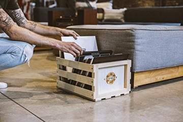 Crosley Plattenkiste für ca. 75 Schallplatten, Natural - 3