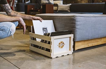 Crosley Plattenkiste für ca. 75 Schallplatten, Natural - 6