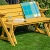 dobar Praktische Garten Sitzbank 2 in 1 Kombination aus Tisch und Bank FSC-Holz, Sitzgarnitur, Hellbraun, 138 x 144 x 77 cm - 6