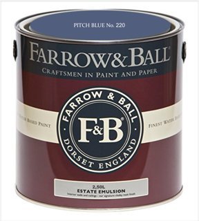 Farrow & Ball Estate  PITCH BLUE No. 220 Emulsion 2,5 Liter - 