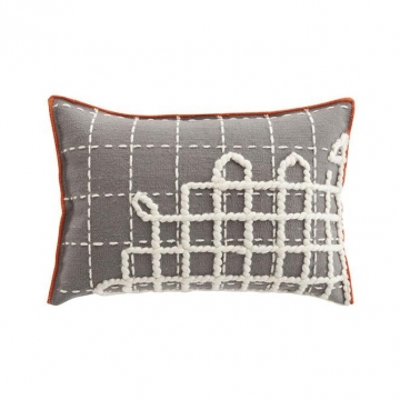 GAN - Bandas Kissen - grau/60 x 40cm