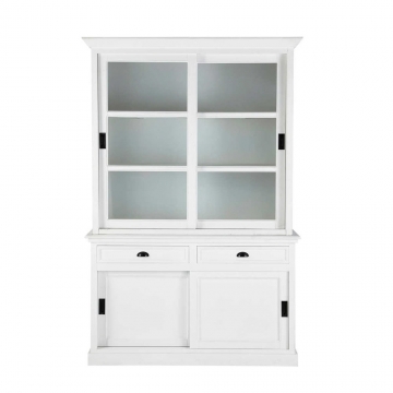 Geschirrschrank aus Holz, B 145 cm, weiß