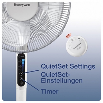Honeywell HSF600WE4 Moderner QuietSet (leiser), sich drehender Standventilator, mit Lärmminderungstechnologie, weiß - 5