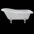 Hudson Reed Freistehende Badewanne Wanne Standbadewanne Kensington mit Füßen - Höhe 730 mm x Länge: 1700 mm - Lucite Acryl - Weiß - 3