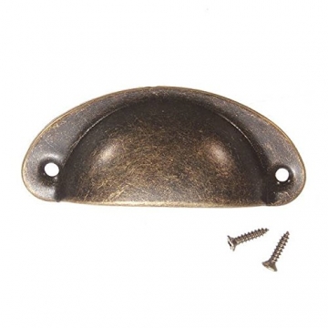 KING DO WAY 12 Stueck Muschelgriff antike schmiedeeisernen tuer Griffmuscheln mit muscheln kabinett schubladen - 2