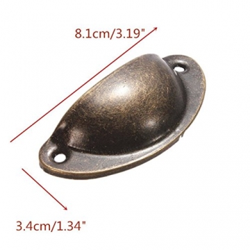 KING DO WAY 12 Stueck Muschelgriff antike schmiedeeisernen tuer Griffmuscheln mit muscheln kabinett schubladen - 5