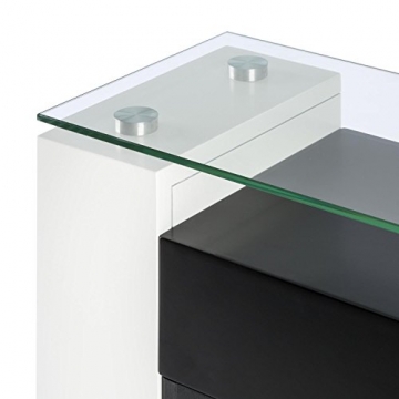 Klarstein Studio 5 - Elektrokamin mit Flammeneffekt, Elektrischer Kamin, E-Kamin, 900/1800 W einstellbar, Heizlüfter, Wochentimer, 5 Helligkeitsstufen, 2 Wärmestufen, Fernbedienung, weiß - 4