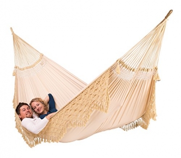 LA SIESTA Bossanova Champagne - Klassische Hängematte Kingsize aus Bio-Baumwolle - 2