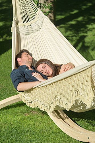LA SIESTA Bossanova Champagne - Klassische Hängematte Kingsize aus Bio-Baumwolle - 5