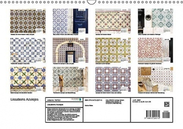 Lissabons Azulejos (Wandkalender 2019 DIN A3 quer): Die traditionellen Fliesen Portugals (Monatskalender, 14 Seiten ) (CALVENDO Orte) - 14