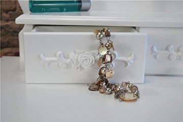 Livitat® Schminktisch Holz Gold 30 x 50 x 136 cm - 5