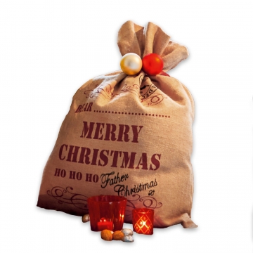 LOBERON Geschenkesack Christmas, beige (24 x 24 x 40.5cm)