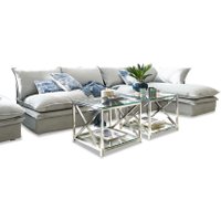 LOBERON Sofa Curdis, grau (180 x 340 x 78cm)