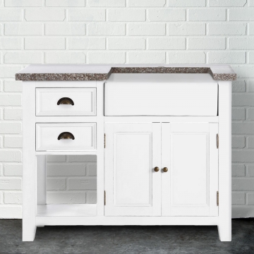 MAPLE HILL Spültisch mit Granitarbeitsplatte und Keramikbecken - Shop