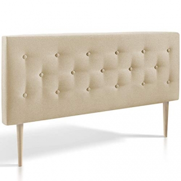 Marckonfort - Oslo Kopfteil für Bett 160 X 100 X 8 cm, gepolstert in beige geröstet - 2