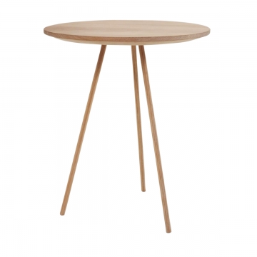 More - Drip Beistelltisch rund H 48cm - eiche/matt lackiert/H 48cm / Ø 40cm