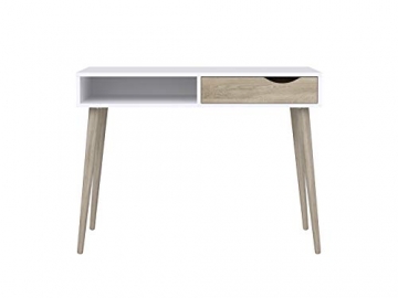 Movian Havel skandinavischer Stil  Schreibtisch mit einer Schublade, 50 x 100 x 75, Weiß - 2