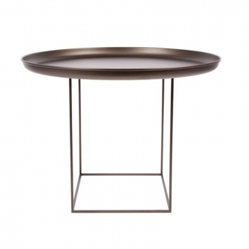 NORR 11 - Duke Medium Beistelltisch Ø 70cm - bronze/Tischplatte abnehmbar/H: 39cm