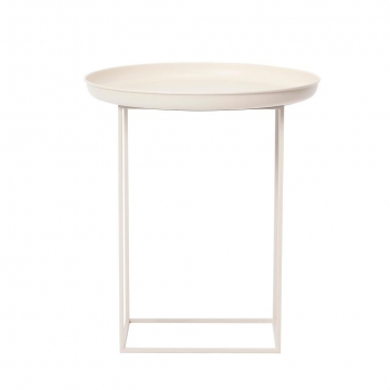 NORR 11 - Duke Small Beistelltisch Ø 45cm - antik weiß/Tischplatte abnehmbar/H: 52cm