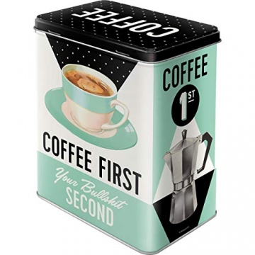 Nostalgic-Art 30146 Coffee First  | Vorratsdose L | Aufbewahrungs-Box | Kaffee-Dose | Blech-Dose | Metall - 2