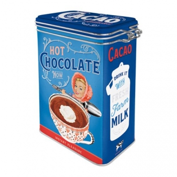 Nostalgic-Art 31114 Cacao Addicted | Retro Blech Kaffee-Dose | Aromadeckel | Metall Aromadose, Bunt, 11 x 8 x 18 cm - 3