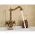 OUNONA Antik Messing Wasserhahn Heißer und Kalter Armatur Vintage Waschtischarmaturen Mischbatterie Kupfer Wasserhahn für Badezimmer Küchen Waschbecken - 5