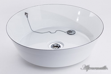 Premium Emaille Waschbecken FANNI | viele Farben, Designs & Logo | Handgemacht in Österreich | Alpenemaille® / RIESS® Edition (ø40 x 10.5cm) - 2