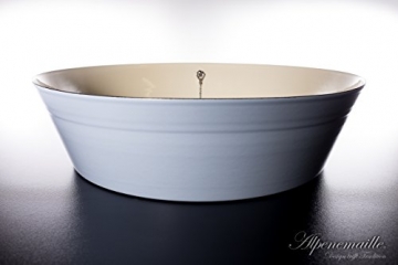 Premium Emaille Waschbecken FANNI | viele Farben, Designs & Logo | Handgemacht in Österreich | Alpenemaille® / RIESS® Edition (ø40 x 10.5cm) - 9