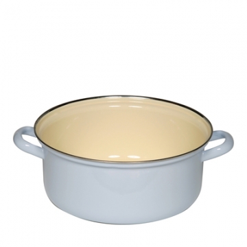Riess Fleischtopf aus Emaille Blau 24 cm 4 L
