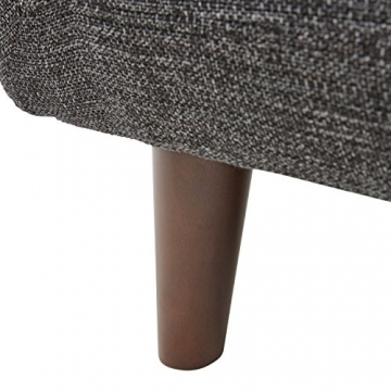 Rivet Hawthorne Modernes, getuftetes Zweisitzer-Sofa im Stil der 1950er Jahre, B 145 cm, Kaviar - 4