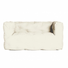 Sitting Bull Couch l 2-Sitzer Sofa - weiß/155x73x75cm
