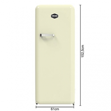 Vintage Industries ~ Retro-Kühlschrank Havanna in creme beige | 50er Jahre Look | Größe 152,5 cm | Kühl-Gefrier-Kombination 302l | Getränke-Kühlschrank mit Gefrierfach/Gefrierschrank 21l - 4