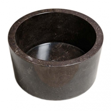 wohnfreuden Marmor Stand-Waschbecken PEDESTAL 40 x 90 cm ✓ groß rund gehämmert ✓ Naturstein Waschplatz Waschtischsäule Steinwaschschale Naturstein-waschbecken ✓ inkl. techn. Zeichnung - 9